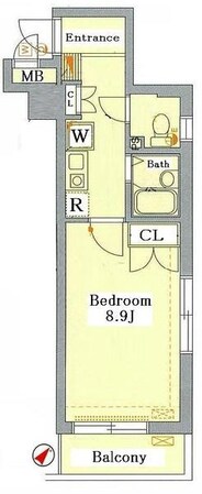 グランヴァン水天宮IIの物件間取画像